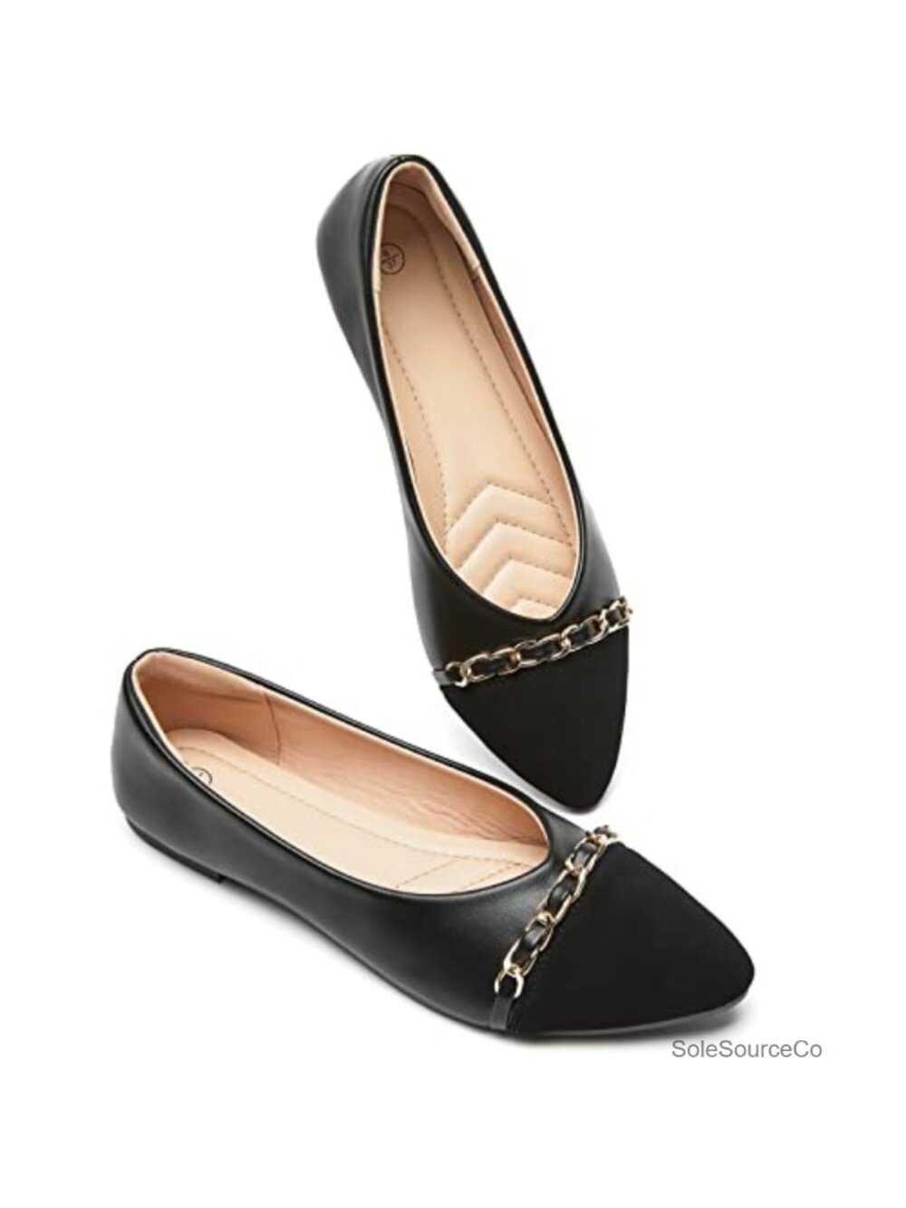 Women's Pointed Toe Flats Ballet Dress Shoes with Memory Foam